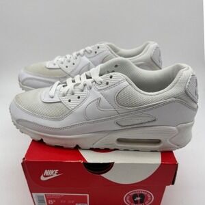 Nike Air Max 90 Essential Sneakers All White Classic‎ Shoes Size 8.5
